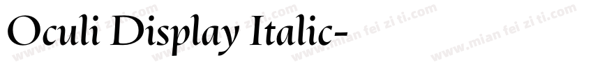 Oculi Display Italic字体转换